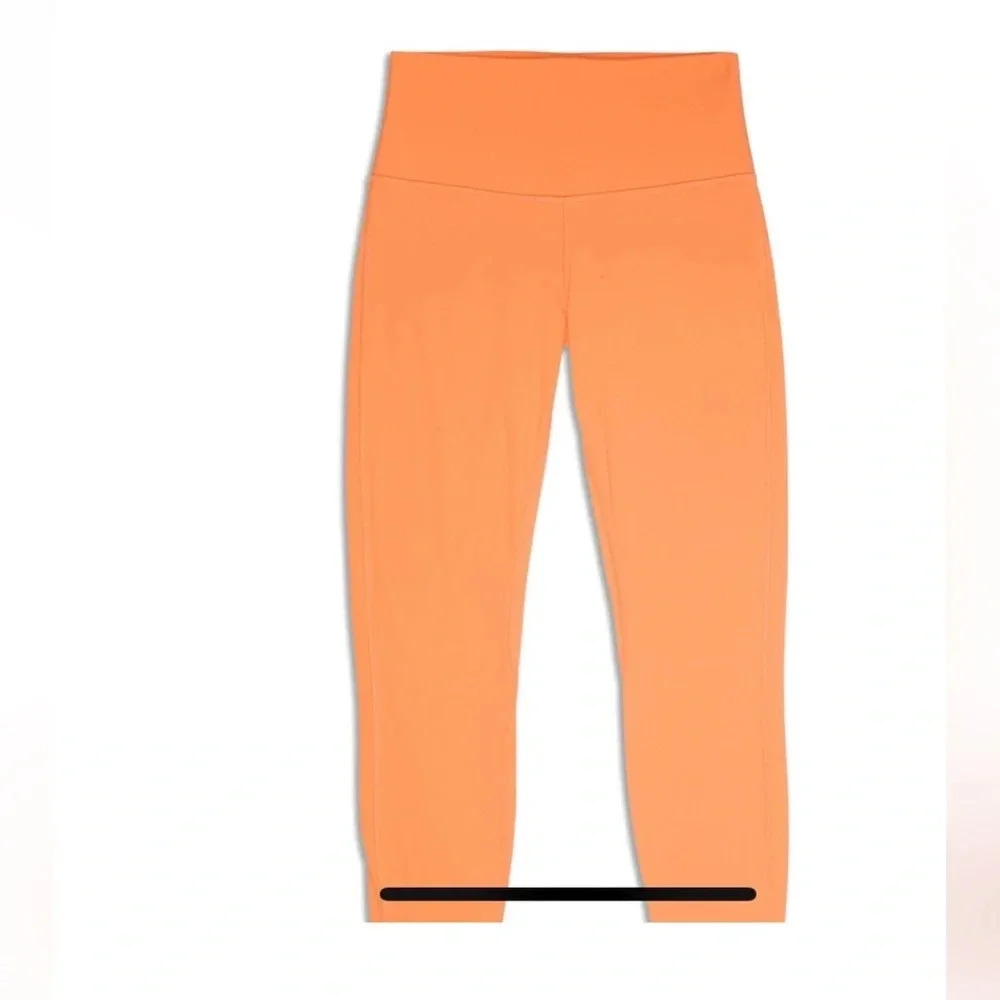 - Lululemon Align High Rise Pant 25” Orange Soda Size 6 Double Lined, NW… - Picture 3 of 14